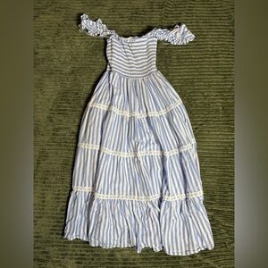 Striped Blue and White Dress